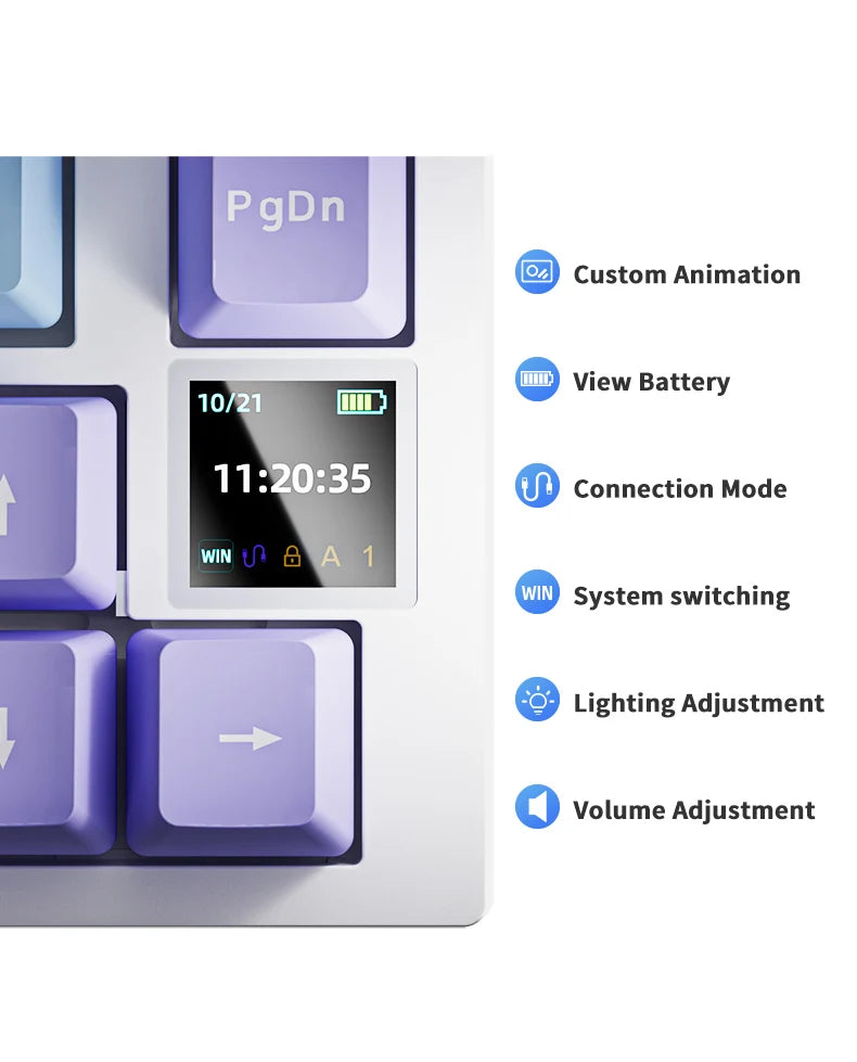 70% Mechanical Gaming Keyboard – Tri Mode Connectivity (USB, Bluetooth, 2.4G) by Snagg A Keyboard