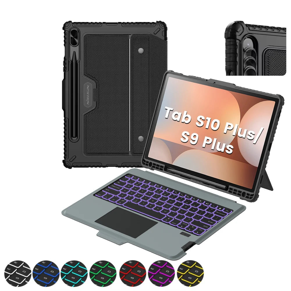 Magic Keyboard For Samsung Galaxy Tab S10 FE+ Case by Snagg A Wireless Keyboard