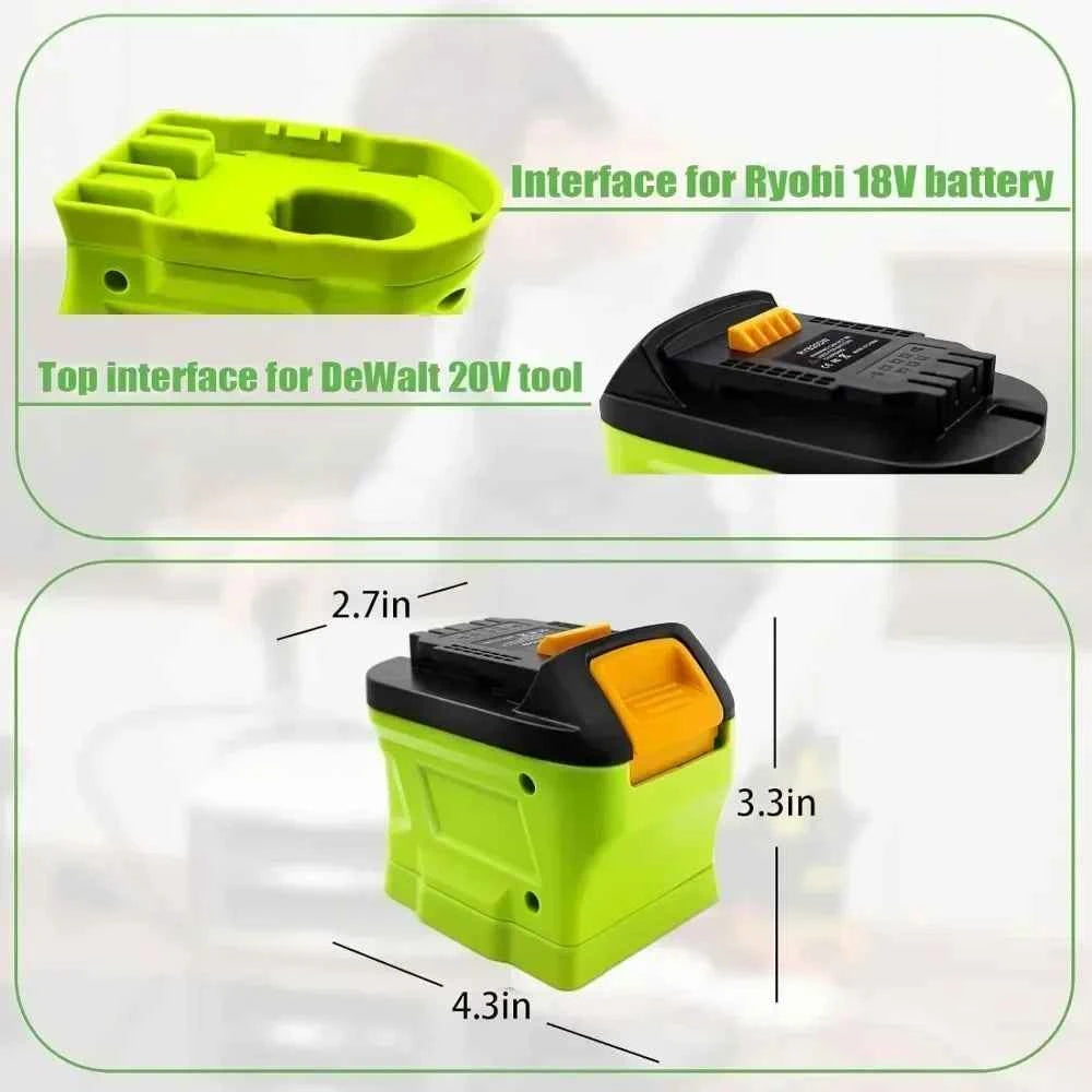Battery adapter for Ryobi 18V batteries to DeWalt 20V tools – image 5