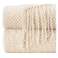 Knitted Throw Blanket – Cozy Comfort with Fringe by Snagg A Throw