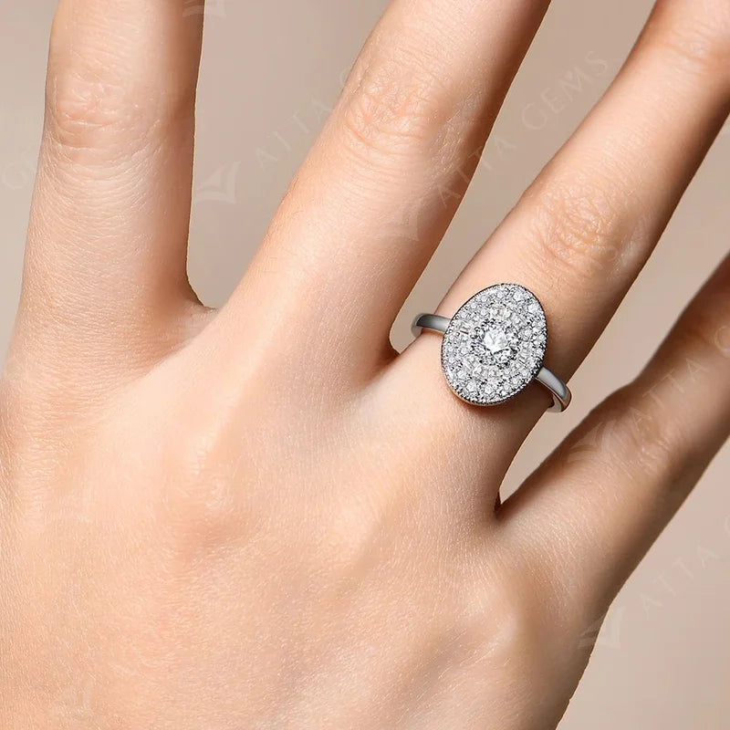 Full Moissanite Twilight Ring