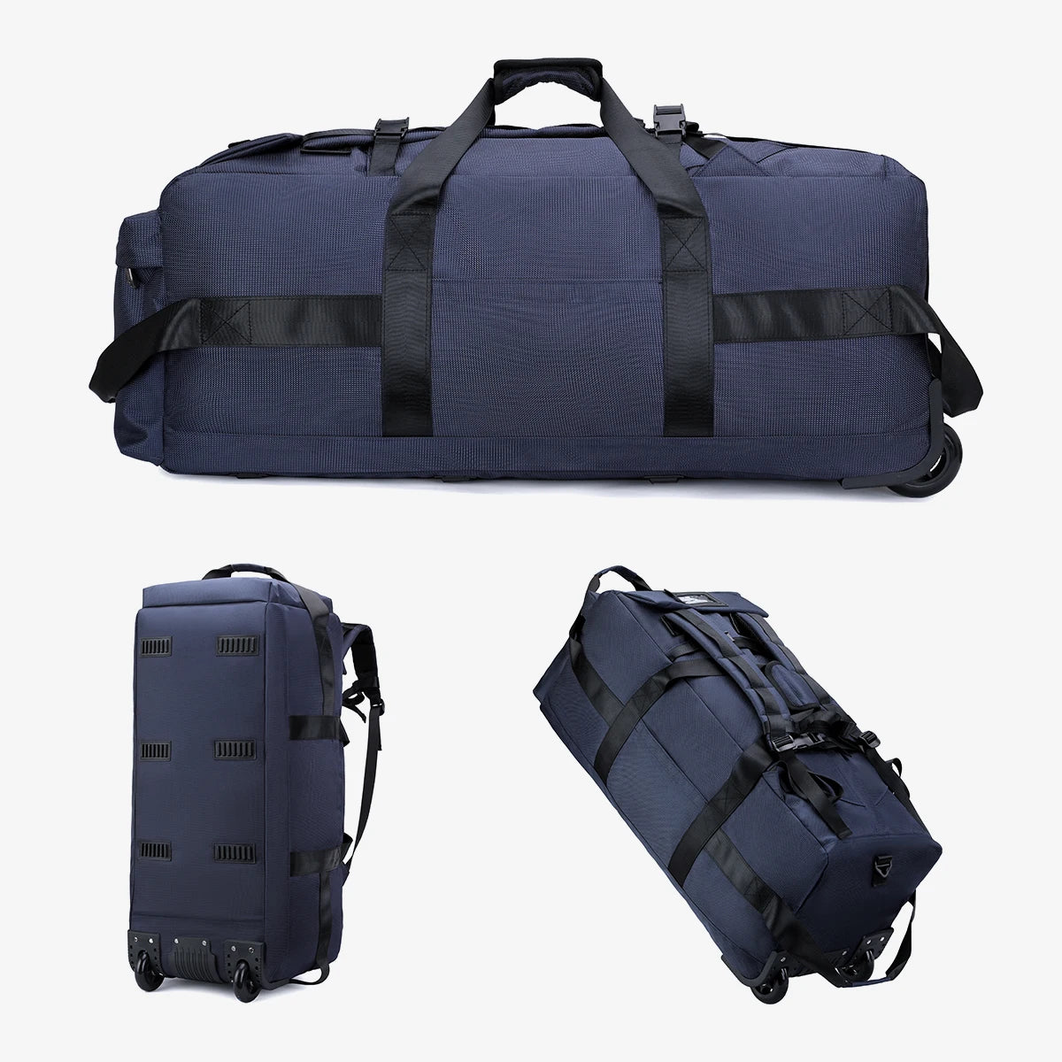 Large-Capacity Portable Roller Duffel Bag