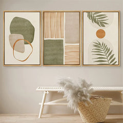 Set of 3 Abstract Tropical Canvas Prints by Snagg A Print