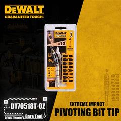 DEWALT Extreme Impact Pivoting Bit Holder & 10 Piece Torsion Screwdriving Set