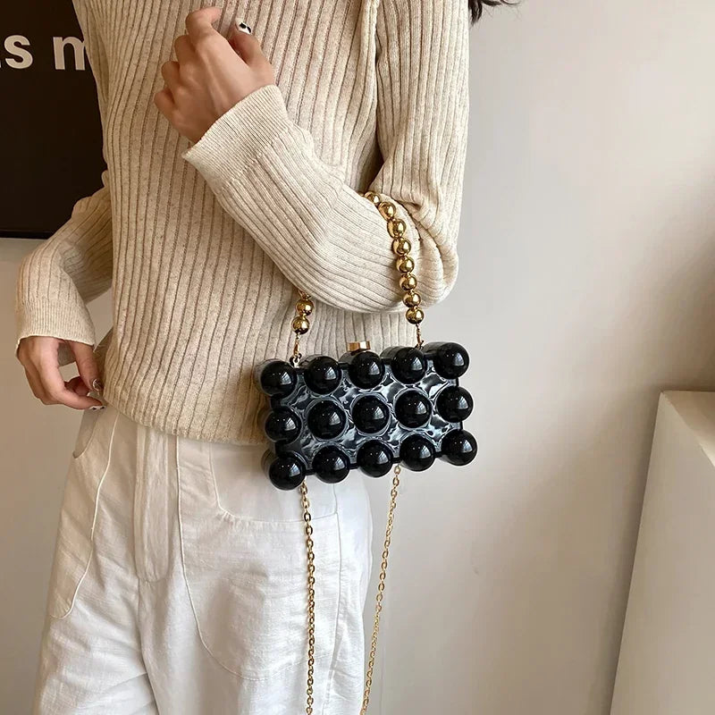 Mini Gold Chain Crossbody Bag by Snagg It Purses