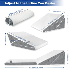 Wedge Pillow Set – Adjustable Folding Design for Comfort & Support by Snagg A Pillow