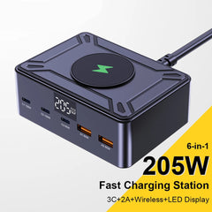 Digital Display USB C Fast Charging Station with PD 100W by Snagg A Charging Station