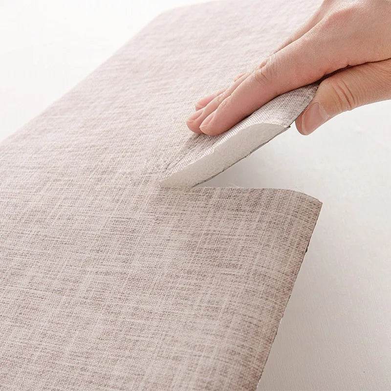 3D Self-Adhesive Linen Wall Panel Stickers - SnaggIt