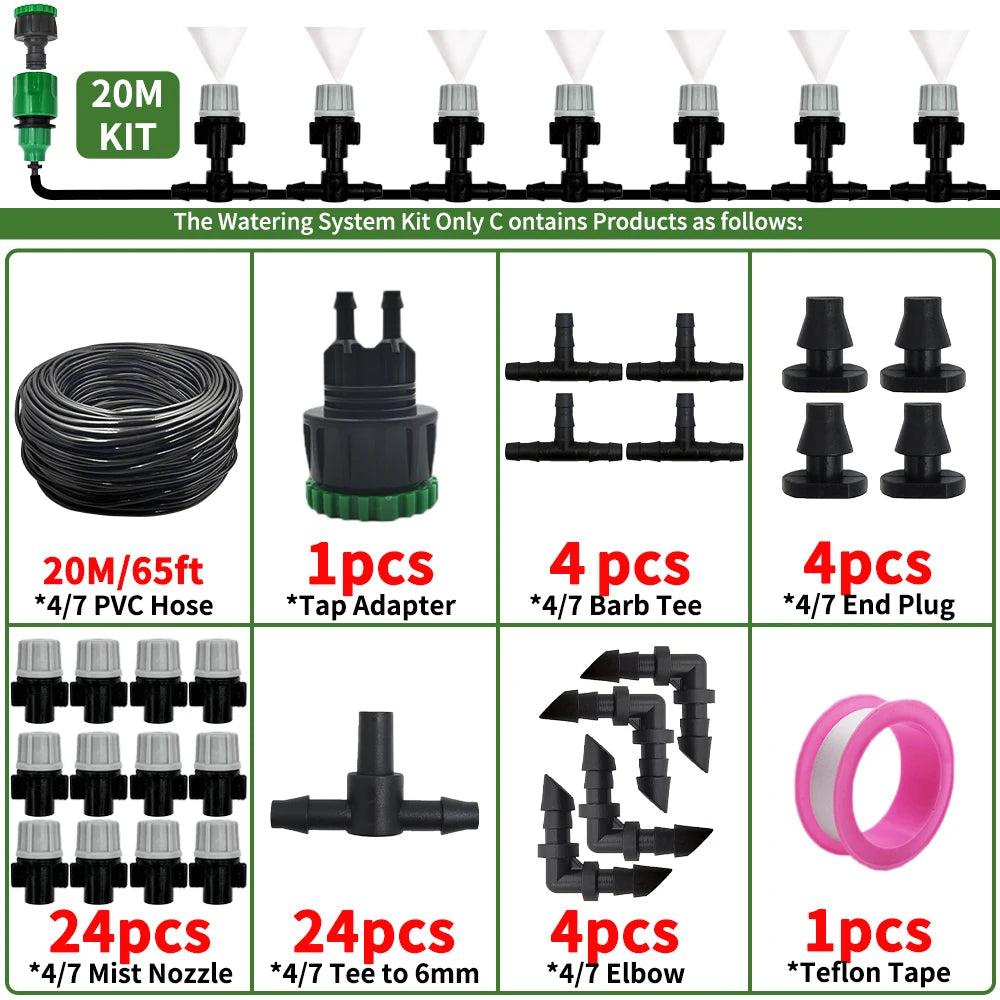 10M–20M Garden Misting & Irrigation System