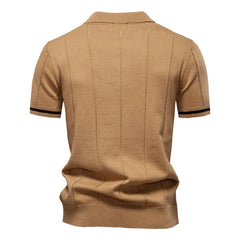 Men's Sport Zipper Polo | Athletic Social & Office Slim Fit Top