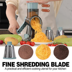 3 In 1 Rotary Cheese Grater And Veggie Slicer For Kitchen by Snagg A Slicer