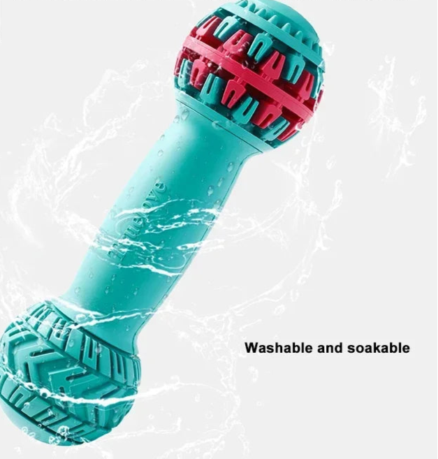 Dumbbell Treat Dispenser Play Toy by Snagg A Chew Toy