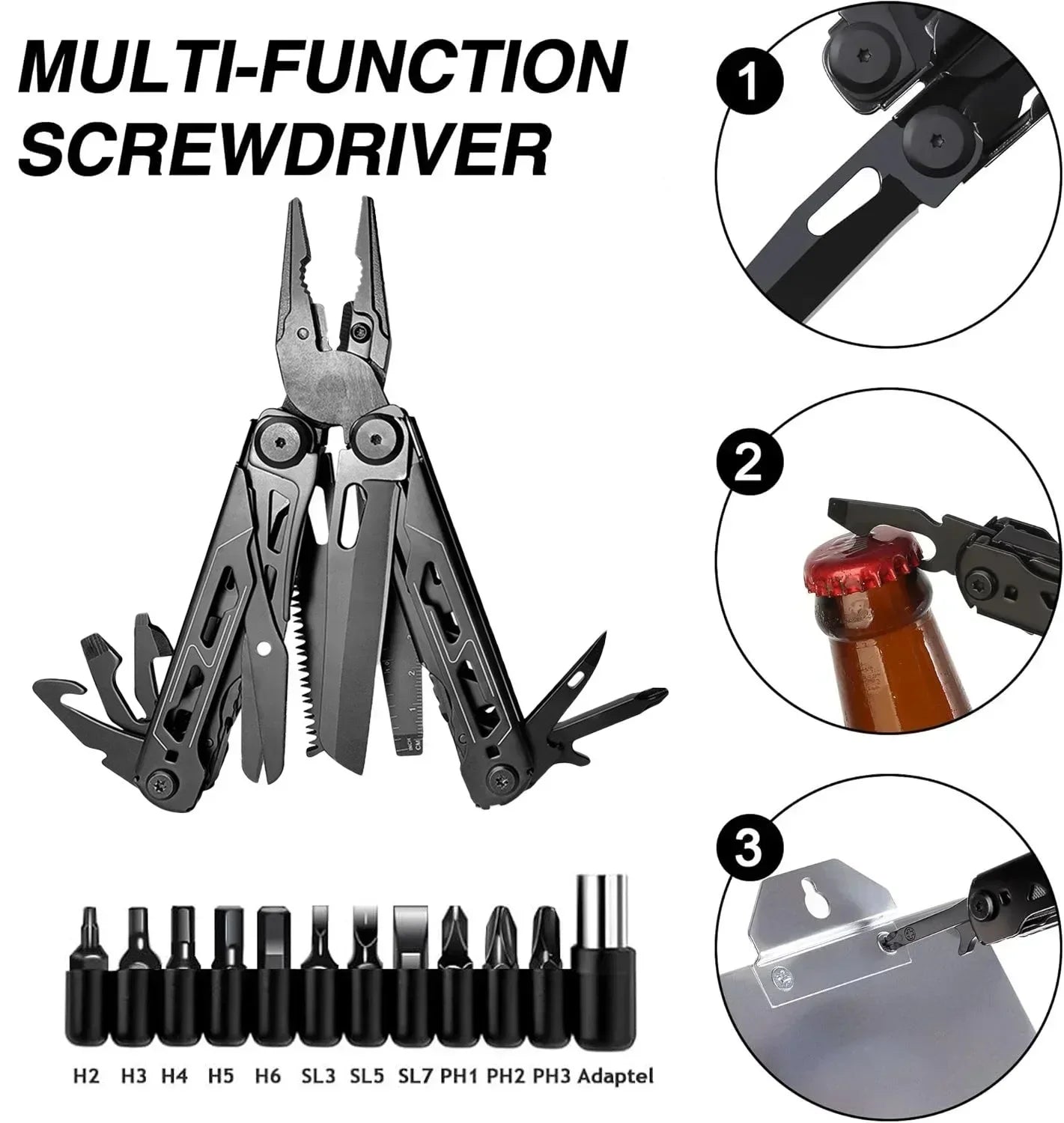 28-in-1 Stainless Steel Camping Multitool