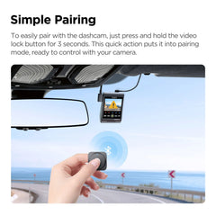 Wireless Bluetooth Remote Control (BTR200) | Instant One Touch Event Locking For Dash Cams