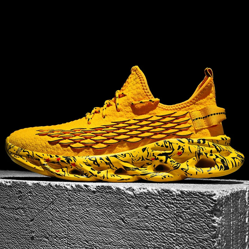 Yellow Sneakers – Lightweight Trainers with Height Boost by Snagg A Shoes