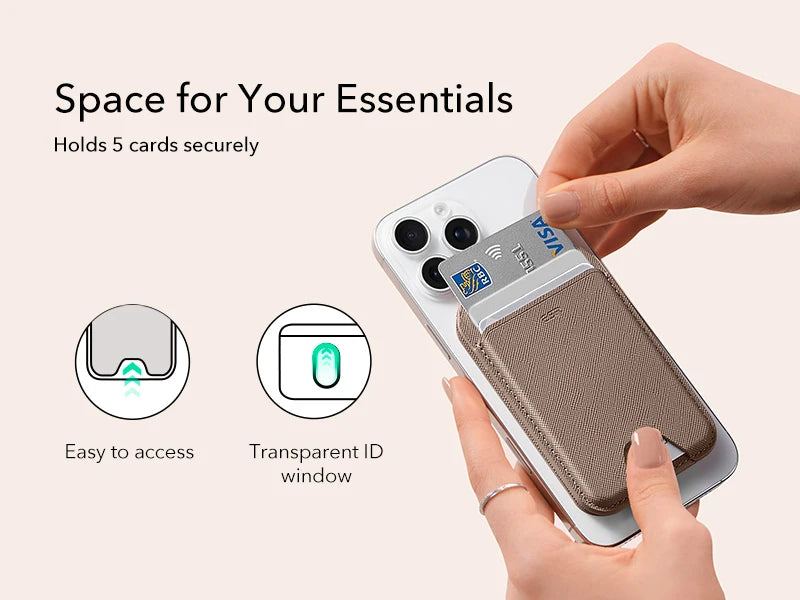 MagSafe Compatible Vegan Leather Wallet with Adjustable Stand by Snagg A MagSafe Wallet