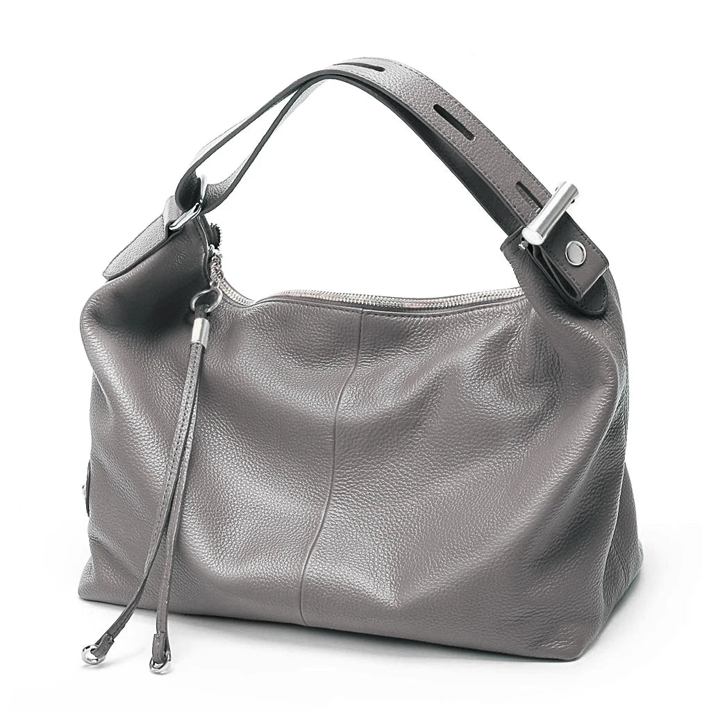 100% Genuine Leather Large Hobo Tote Bag – Women's Top Handle Shoulder Bag & Underarm Purse (0.74kg)