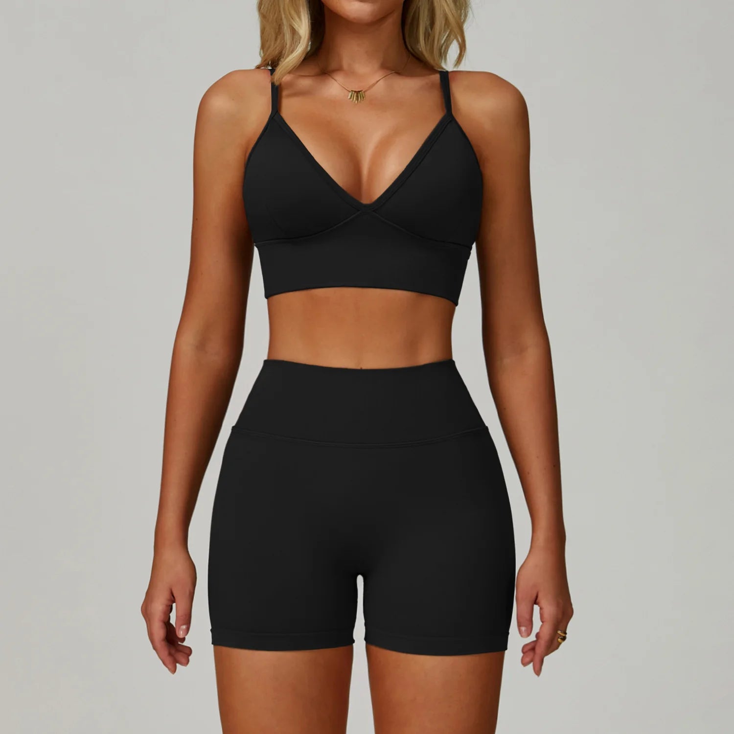 Women's 2/3-Piece Seamless Yoga Set | Gym Workout Suit Fitness Bra Crop Top Long Sleeve Leggings