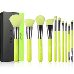 Professional Neon Green Master Series – High Visibility Precision Makeup Brush Collection