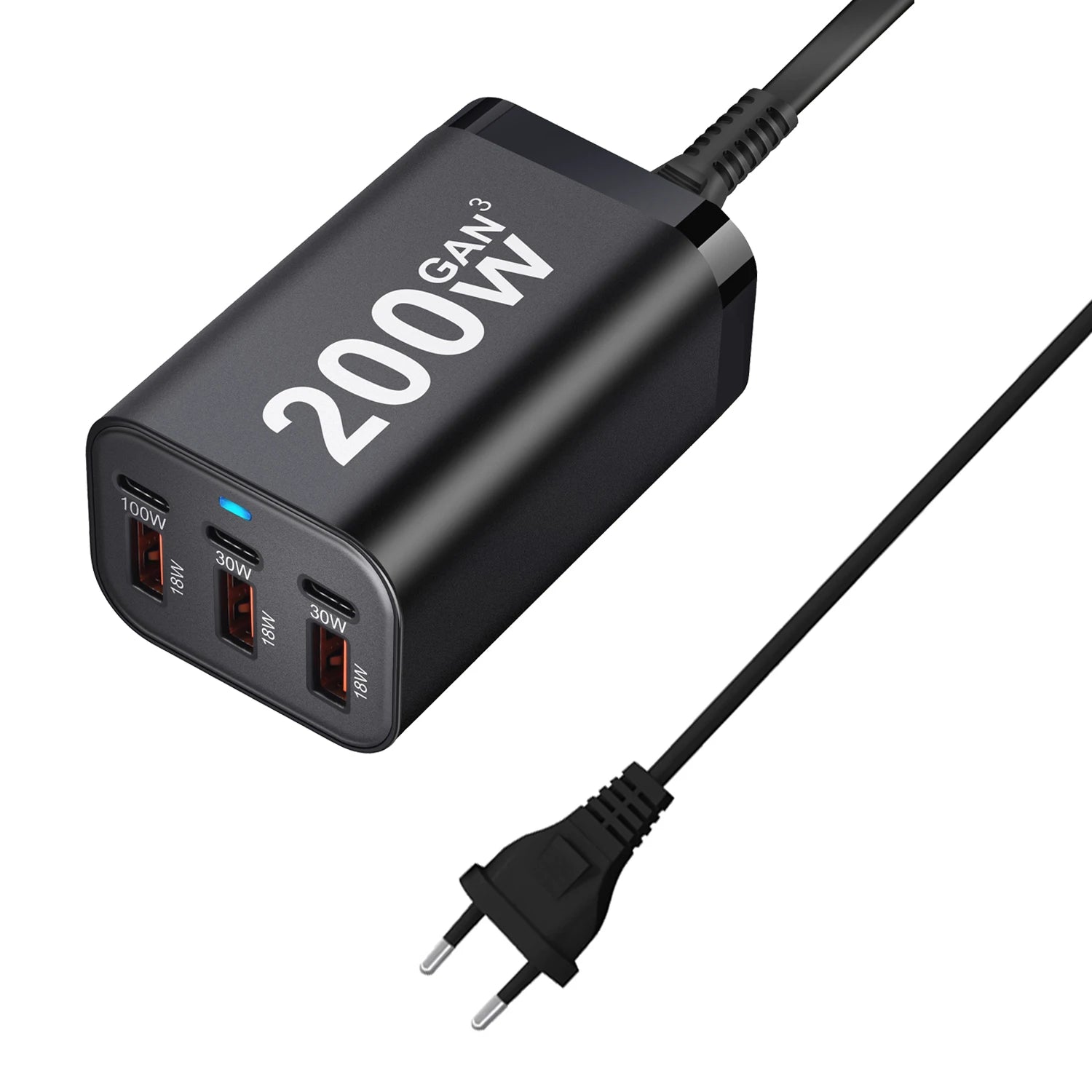 200W 6Ports GaN Quick Charger 4.0 3.0 Type C by Snagg An Adapter