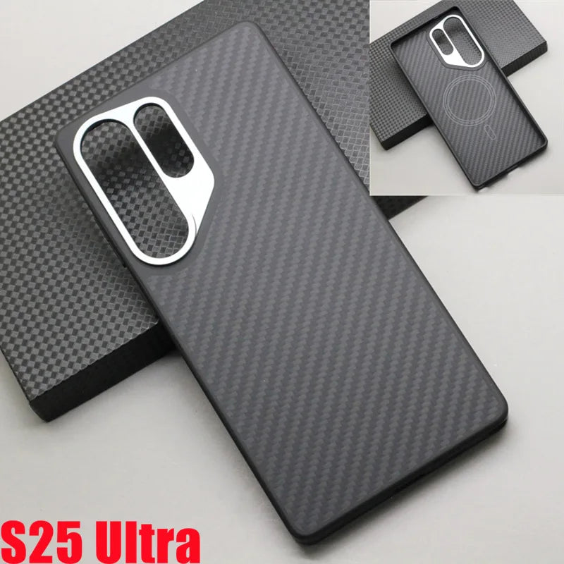 Magsafe Carbon Fiber Pattern Case for Samsung Galaxy S25 / Ultra / Plus by Snagg A Phone Case