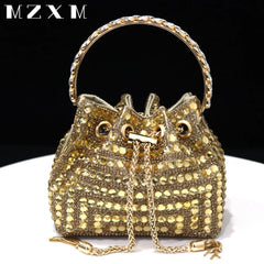 Rhinestone Bucket Design Evening Bag
