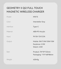 Qi2 Auto-rotate Touch Magnetic 3 in 1 Wireless Charger for IPhone Phones, Watch & AirPods by Snagg A Charging Station