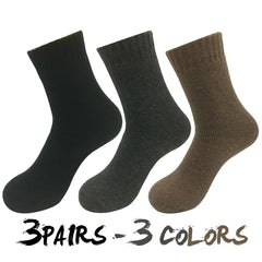 Men’s Vintage Wool Knit Socks, Thick Winter Cashmere Blend