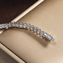 3 Claw D Color VVS1 Moissanite Tennis Necklace — 925 Sterling Silver 18K White Gold Plated (GRA Certified) - Necklaces