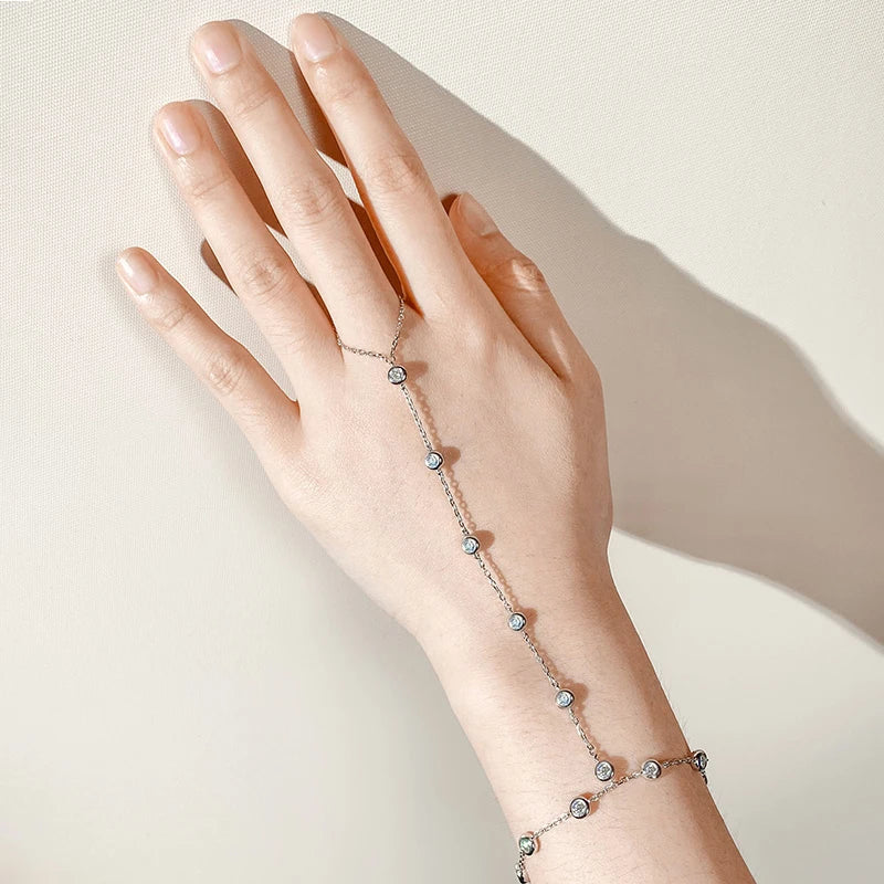 3mm D Color Moissanite Adjustable Tennis Bracelet