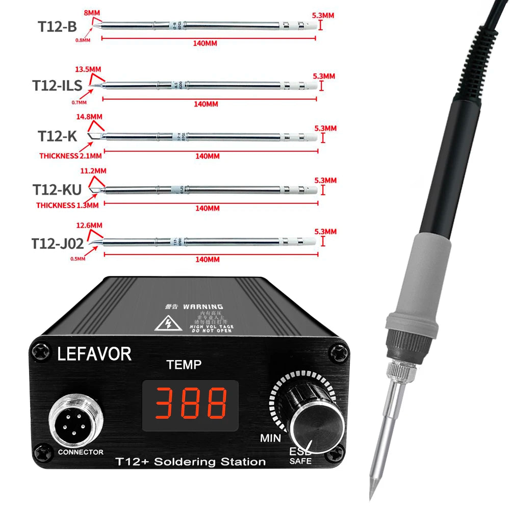 T12 75W Digital Soldering Station with Temperature Control