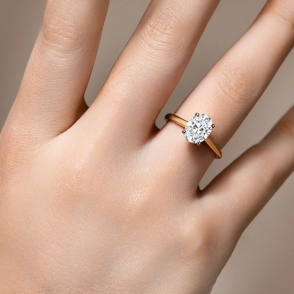 2ct Oval Moissanite Ring