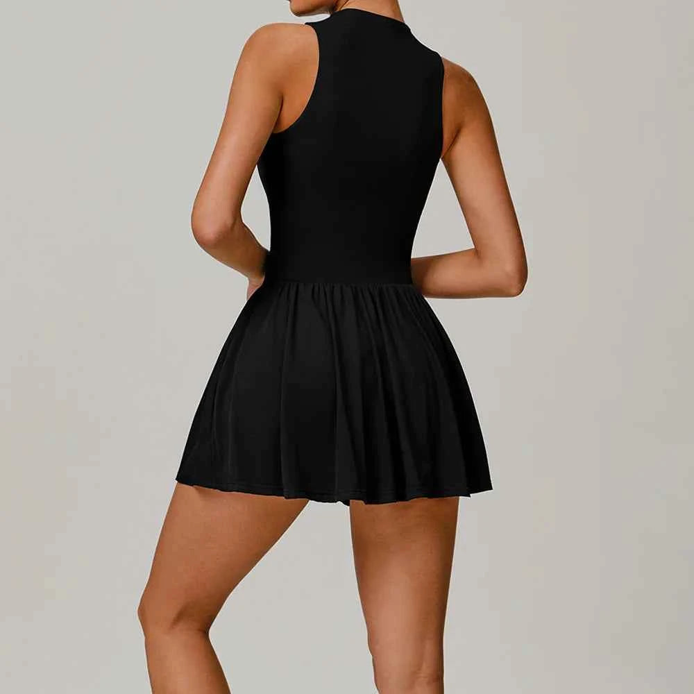 Women's Backless Sports Jumpsuit | Zipper Yoga Romper Sleeveless One-Piece Workout Bodysuit