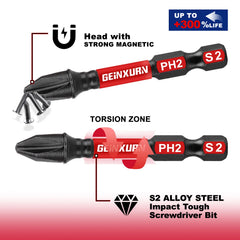 37 - 71PCS Impact Screwdriver Bit Set – Magnetic Multi Insert Power Bits with Nut Driver & Storage Case, S2 Steel