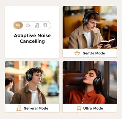 Wireless ANC Headphones | Bluetooth Over-Ear Hi-Res Headset (120H Playtime) by Snagg A Headphone