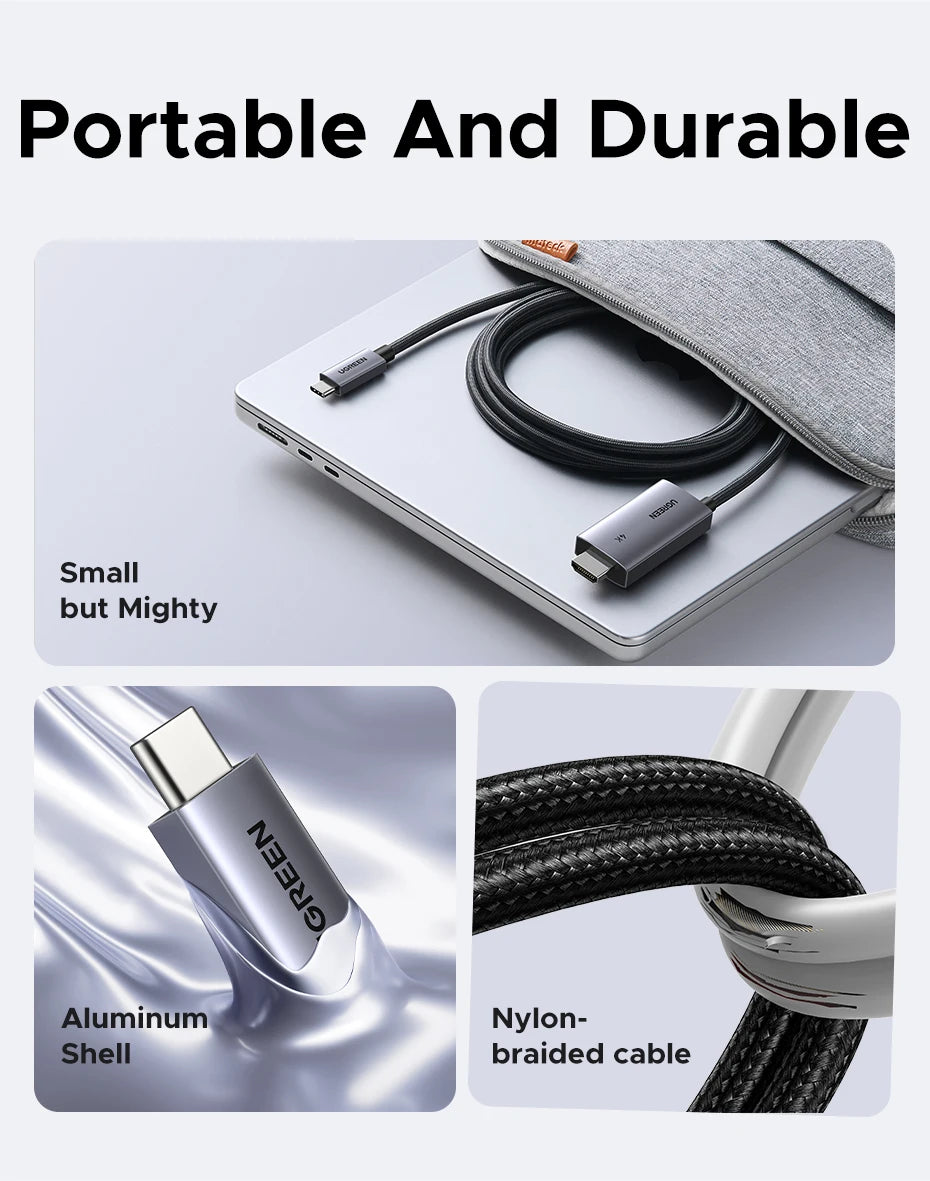 USB C to HDMI 2-in-1 Cable Thunderbolt Compatible (2m Length) by Snagg An HDMI Cable