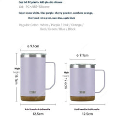 Premium Insulated Coffee Mug Wood Grain Base Office by Snagg A Cup