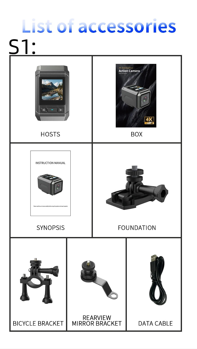 4K HD Mini Action Camera – Waterproof Helmet Cam with Clip Mount by Snagg A Portable Camera