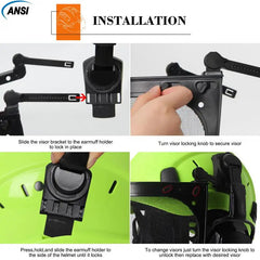 Forestry Safety Helmet With Earmuffs Face Shield by Snagg A Safety Helmet