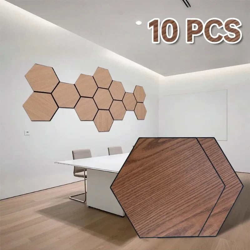 10 PCS Wood Grain Wall Stickers by SnaggIt