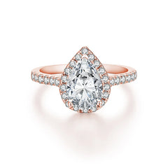 2ct Pear Cut Moissanite Ring
