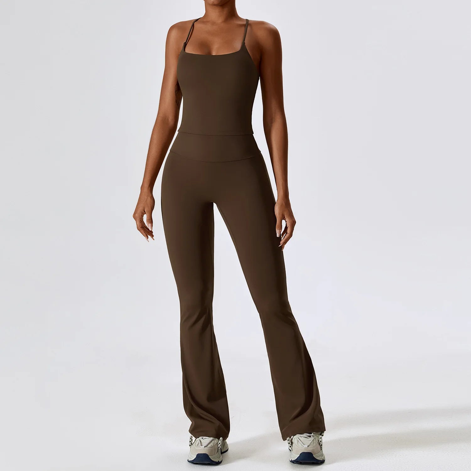 Women's 2-Piece Seamless Long Sleeve Yoga Set | Fitness Bra Crop Top & Leggings Sports Suit