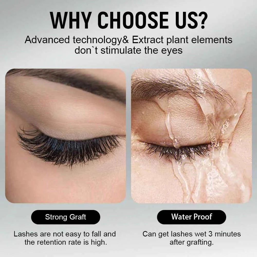 Professional 0.5s Fast Dry Lash Adhesive – Waterproof 8 Week Extreme Retention