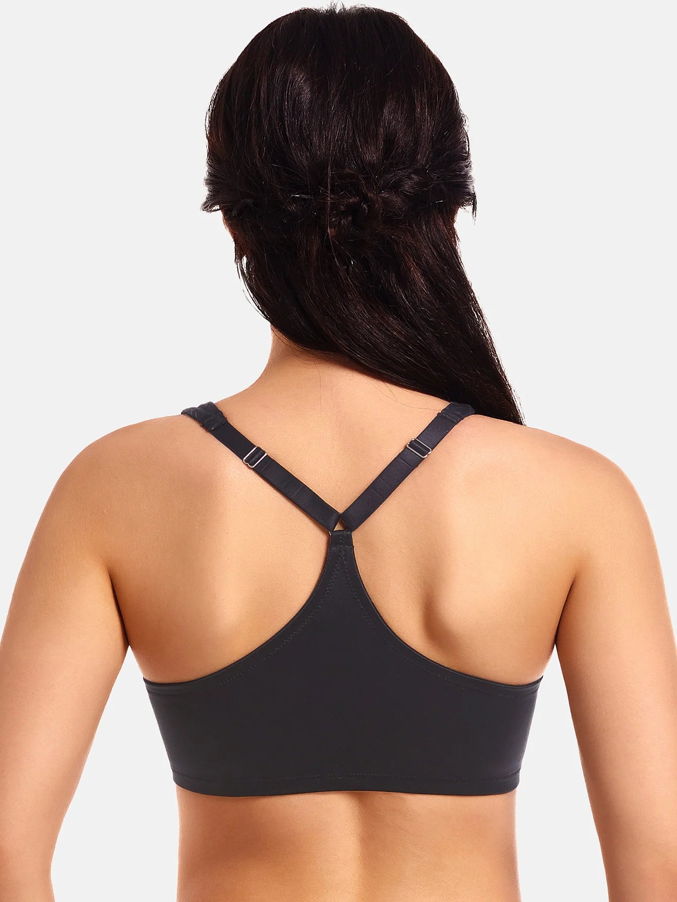Front Closure Plunge Bra | Seamless Underwire Racerback Full Coverage