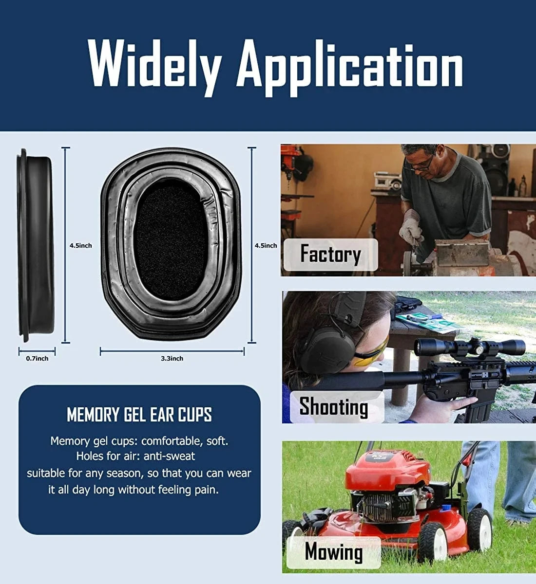 Replacement For Walker'S Electric Slim Earmuffs by Snagg An Ear Pads