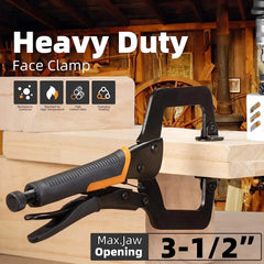 9”/11” Adjustable Metal Face Clamp 2PCS – Pocket Hole, Woodworking & Welding C-Clamps