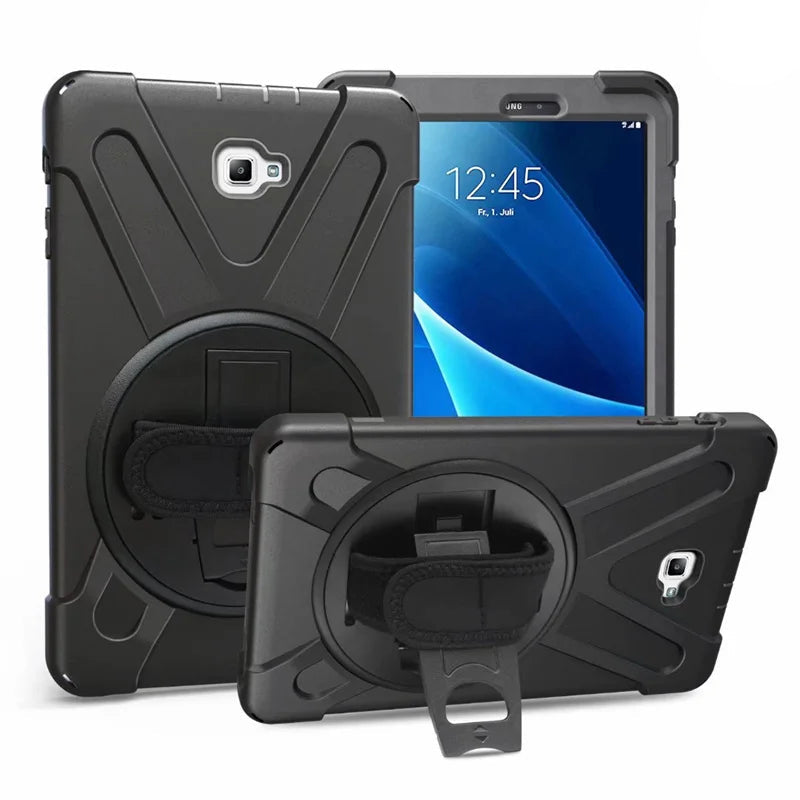 Kids Rotation Hand Strap Stand Armor Case For Samsung Tab A6 10.1 2016 SM-T580 SM-T585 S Pen SM-P580 P585 by Snagg A Tab Case