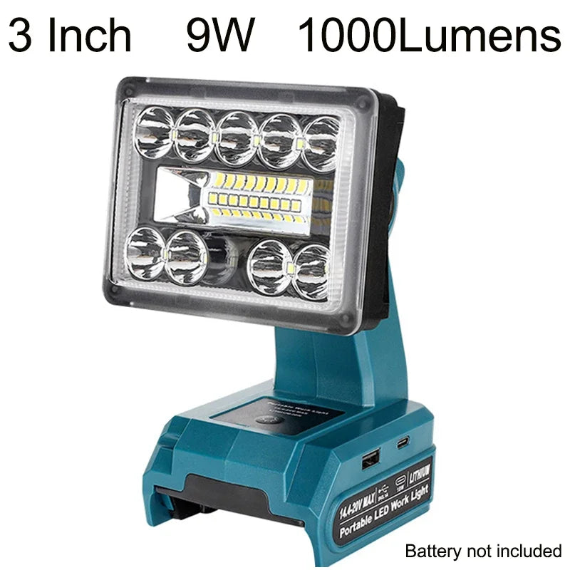 Spot and flood LED work light for Makita 18V batteries – image 10