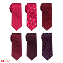 6 Pieces Classic Men’s Tie Set - Woven Jacquard Neckties for Business & Formal Events