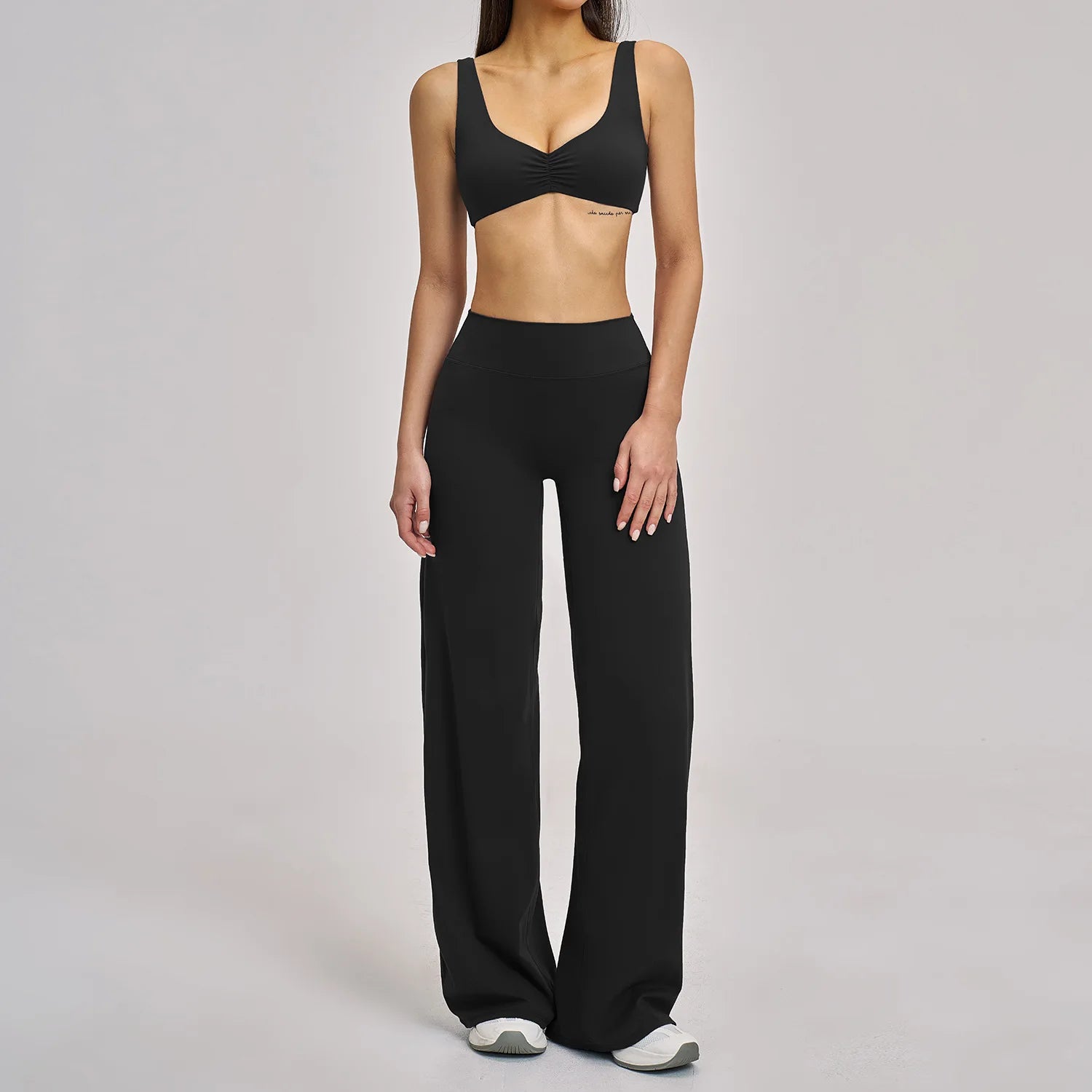 Women's 2/3-Piece Long Sleeve Workout Set | Gym Tracksuit Leggings Sports Bra Athletic Activewear
